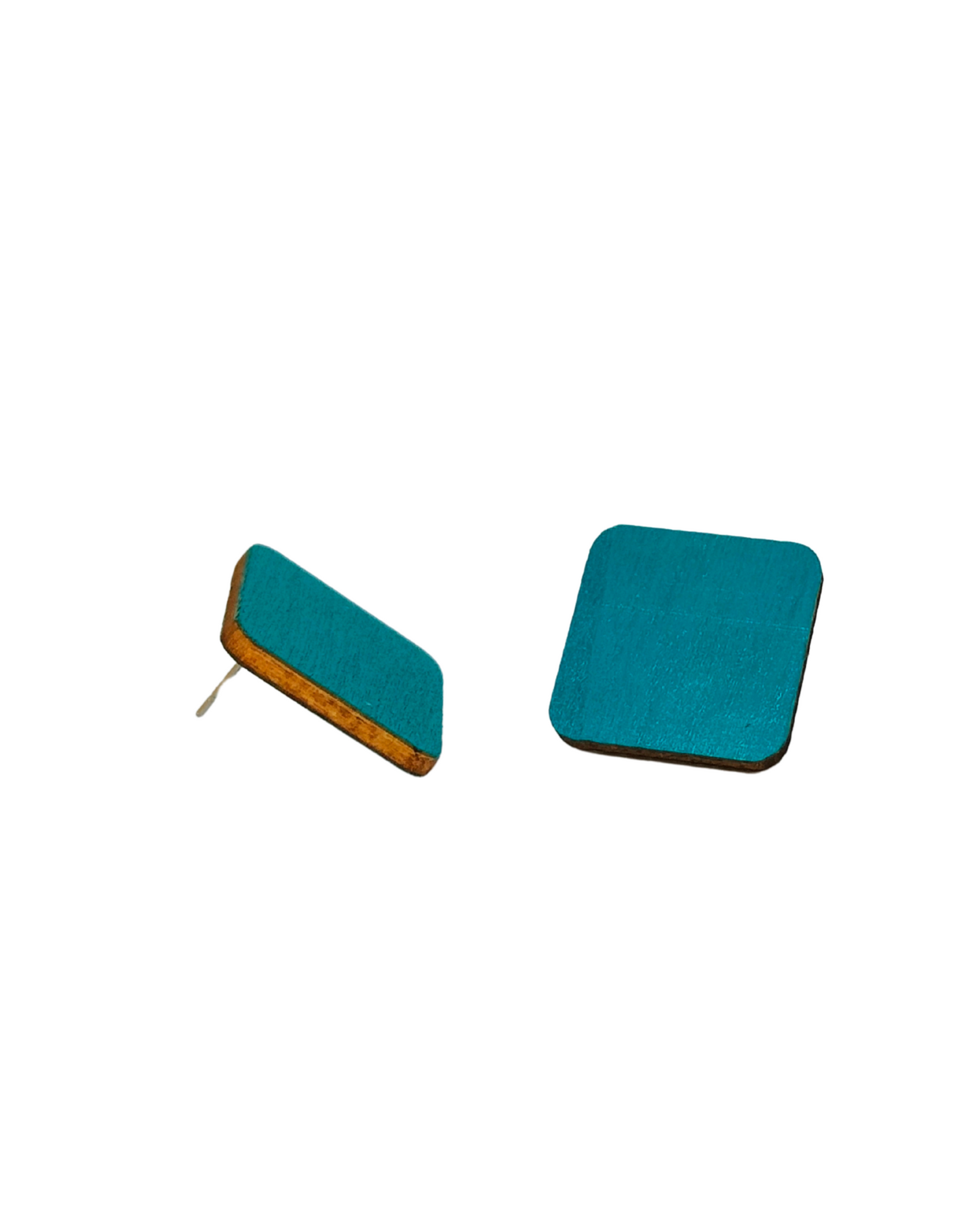 TURQUIOISE SQUARE STUDS