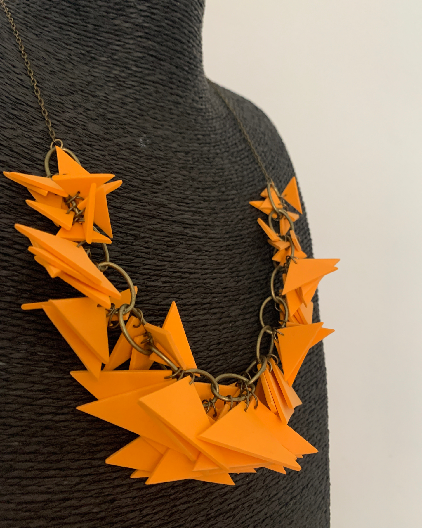 IN AND OUT DARK YELLOW SOFT TRIANGLE NECKLACE