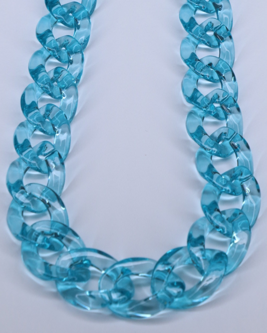 BLUE CANDY FOR GROWNUPS NECKLACE