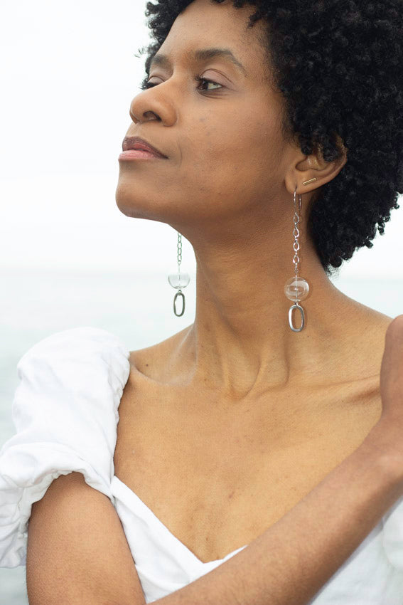 SILVER BUBBLE EARRINGS