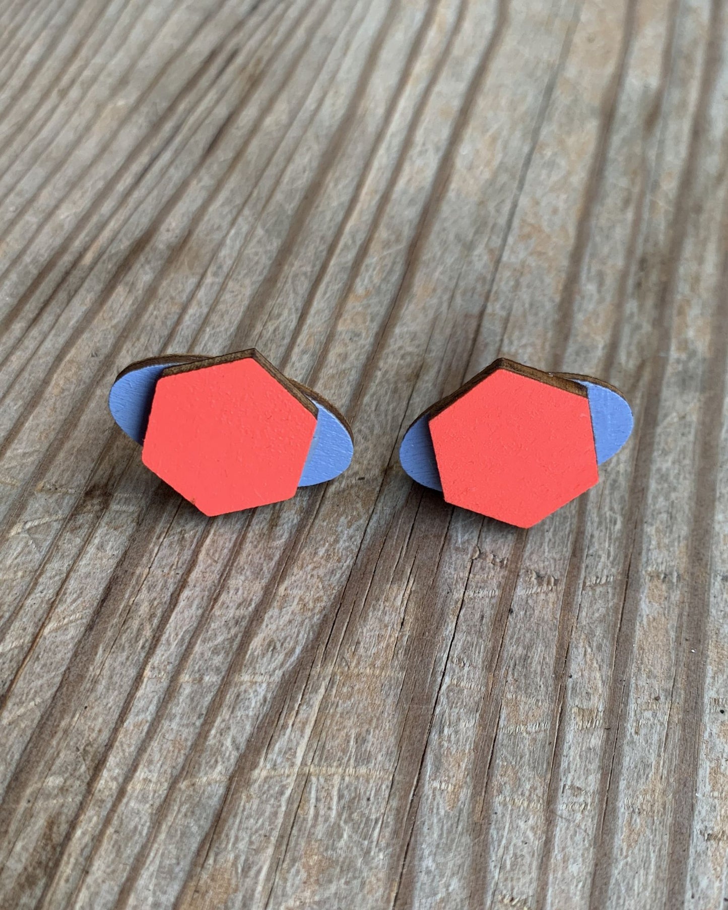 DOUBLE STUDS NEON PINK