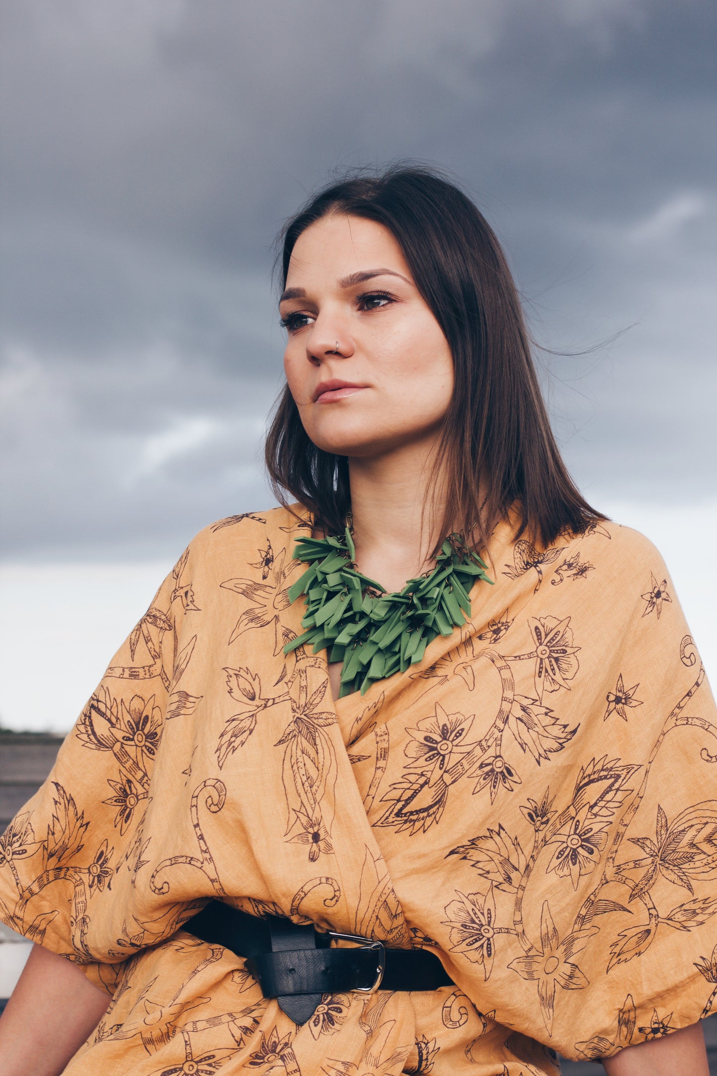 GREEN WATERFALL EXTREMELY LIGHT WEIGHT NECKLACE