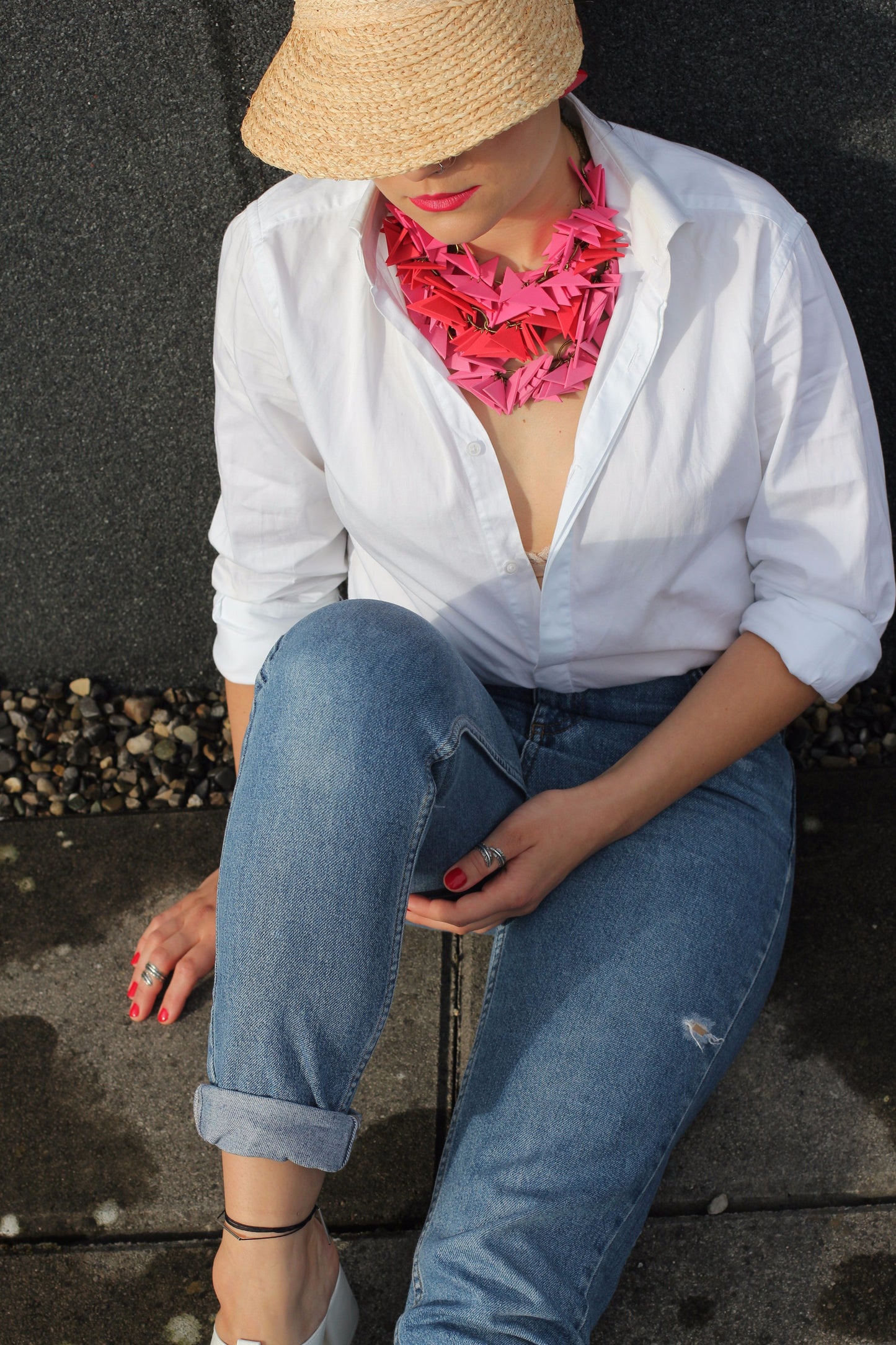 PINK & RED TRIO SOFT NECKLACE