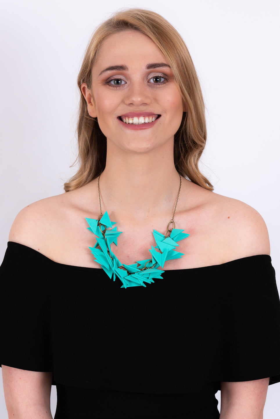 TURQUOISE TRIANGLES SOFT NECKLACE