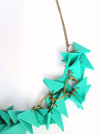 TURQUOISE TRIANGLES SOFT NECKLACE