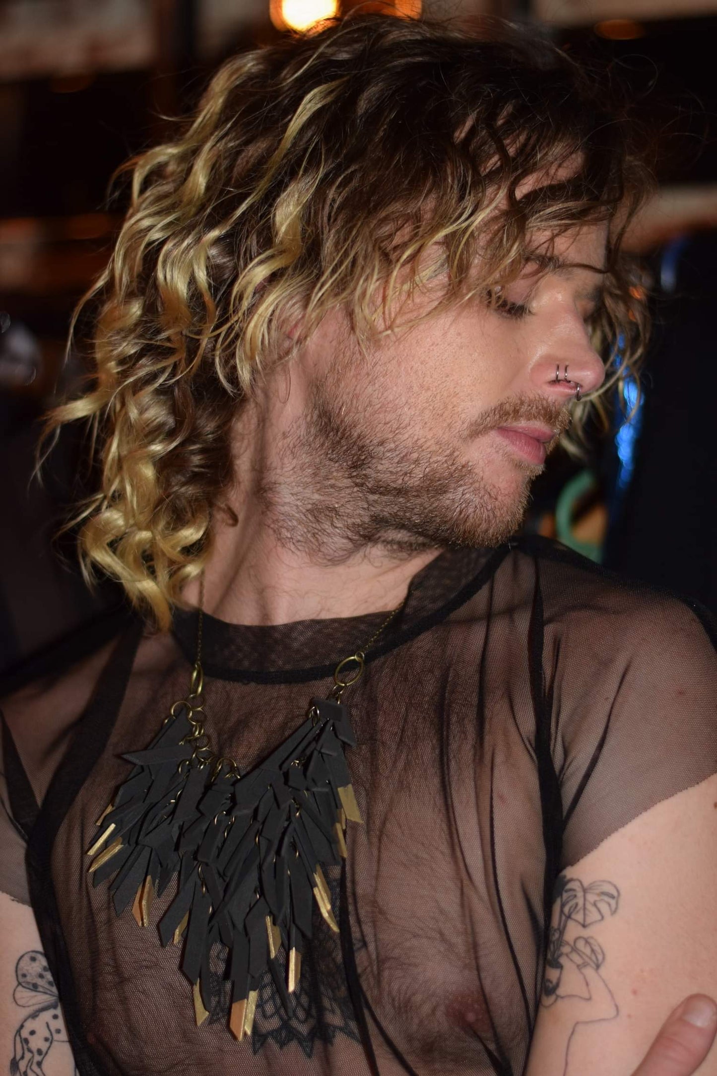 GOLDEN DIPPED V SHAPED NECKLACE