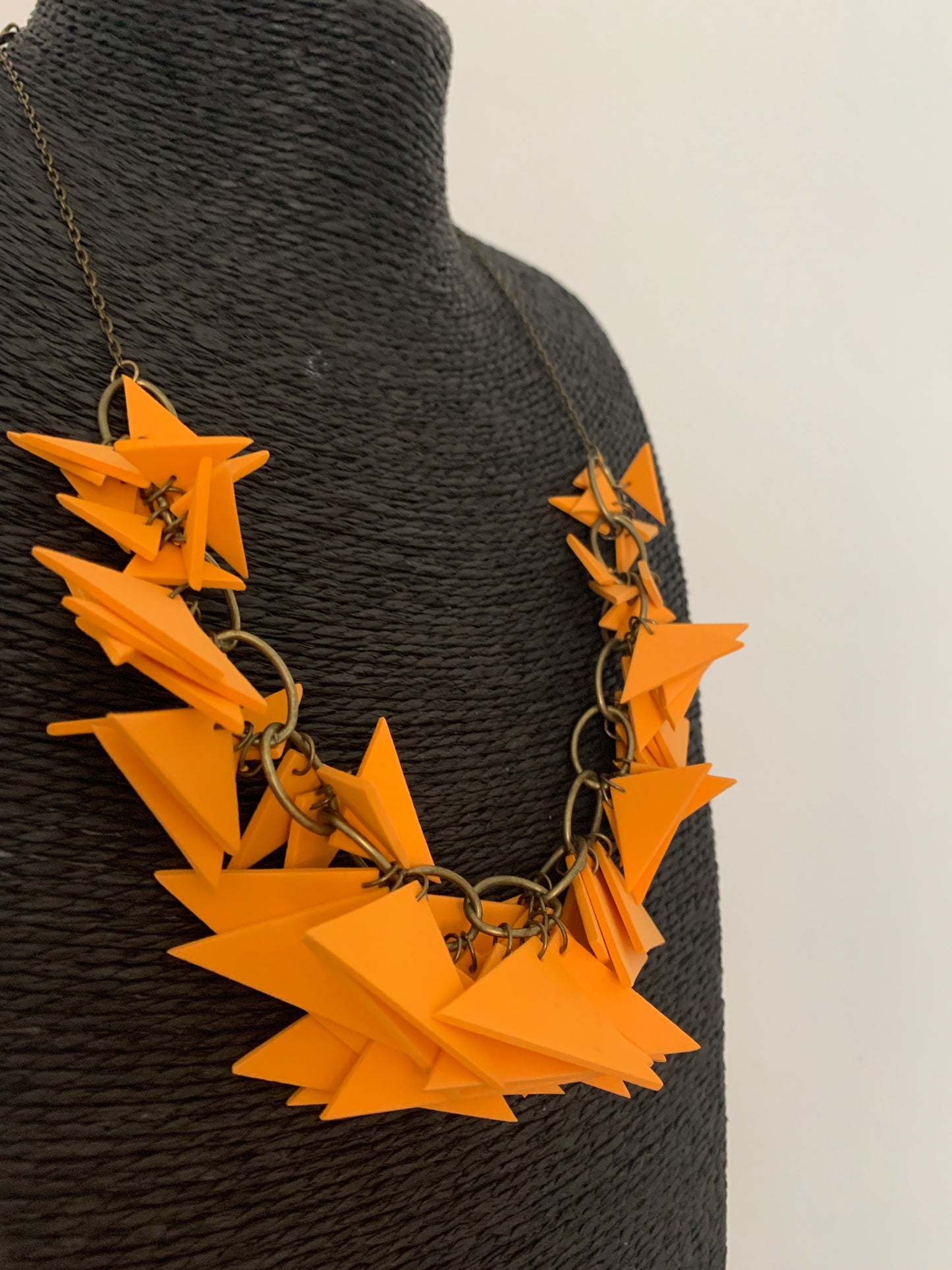 IN AND OUT DARK YELLOW SOFT TRIANGLE NECKLACE