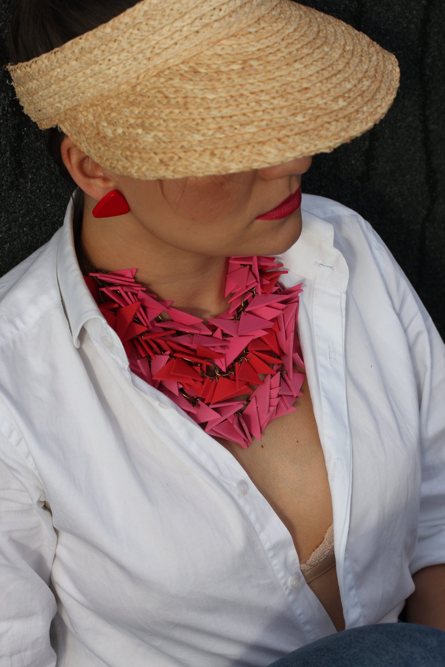 PINK & RED TRIO SOFT NECKLACE