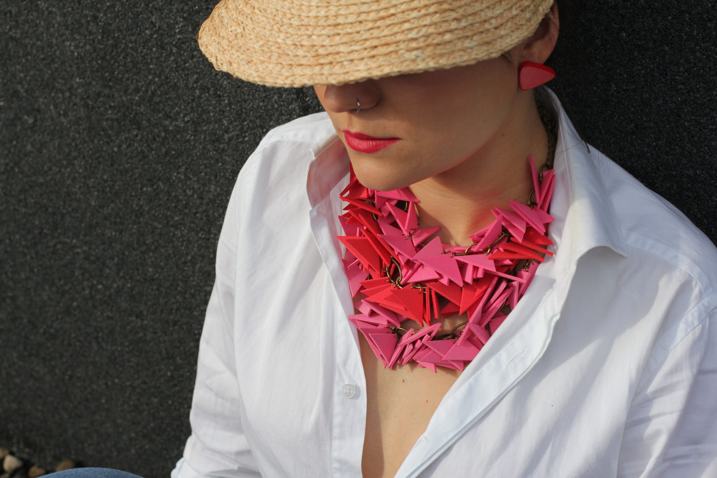 PINK & RED TRIO SOFT NECKLACE