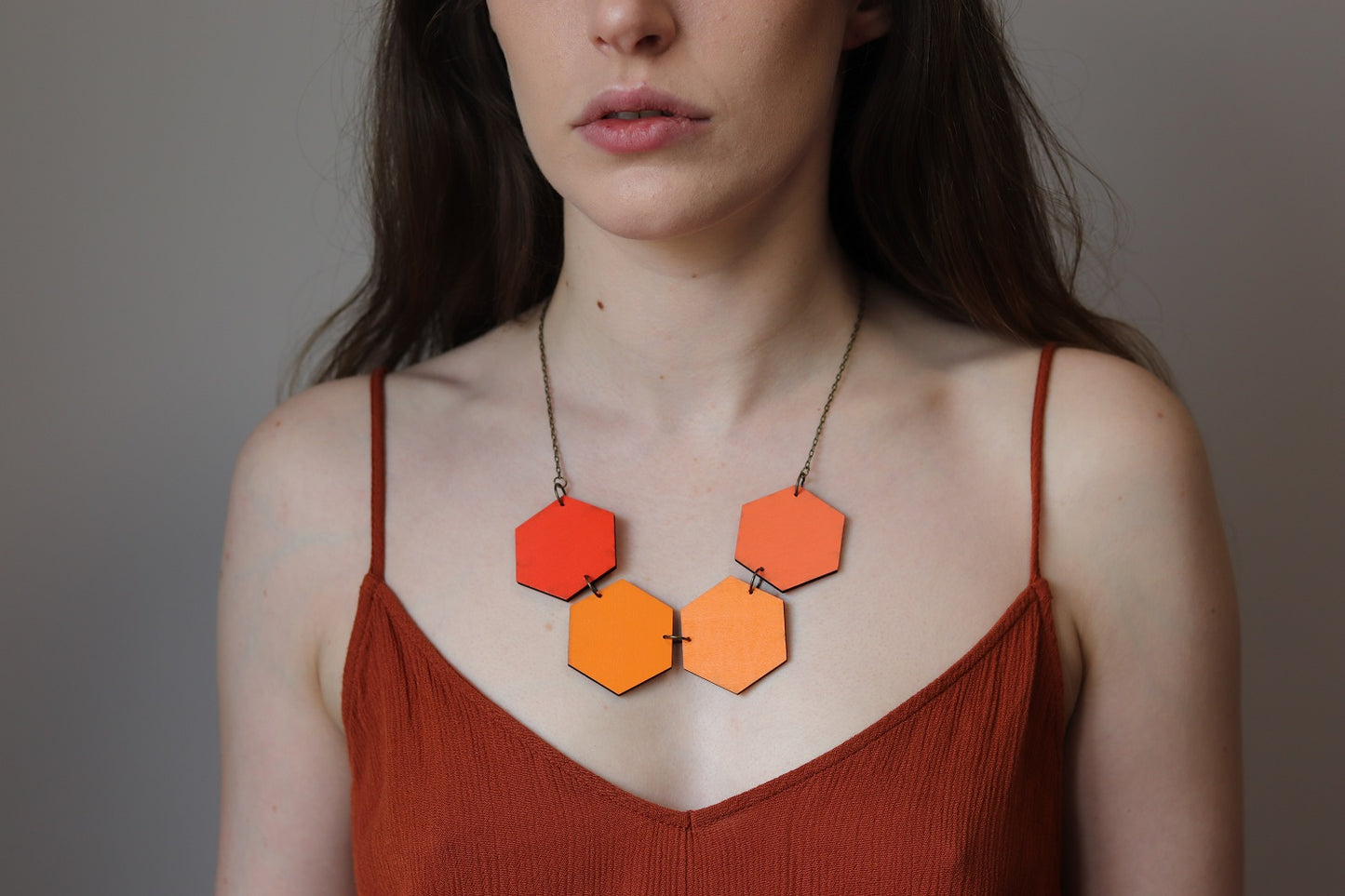 ONLY ORANGES REVERSIBLE NECKLACE
