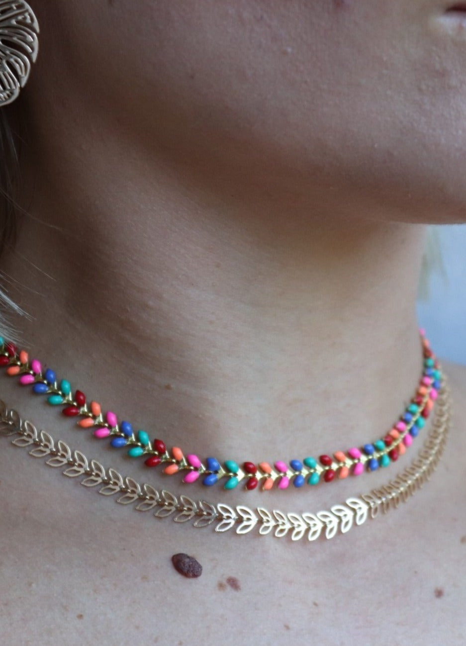MULTICOLOUR CROWN NECKLACE