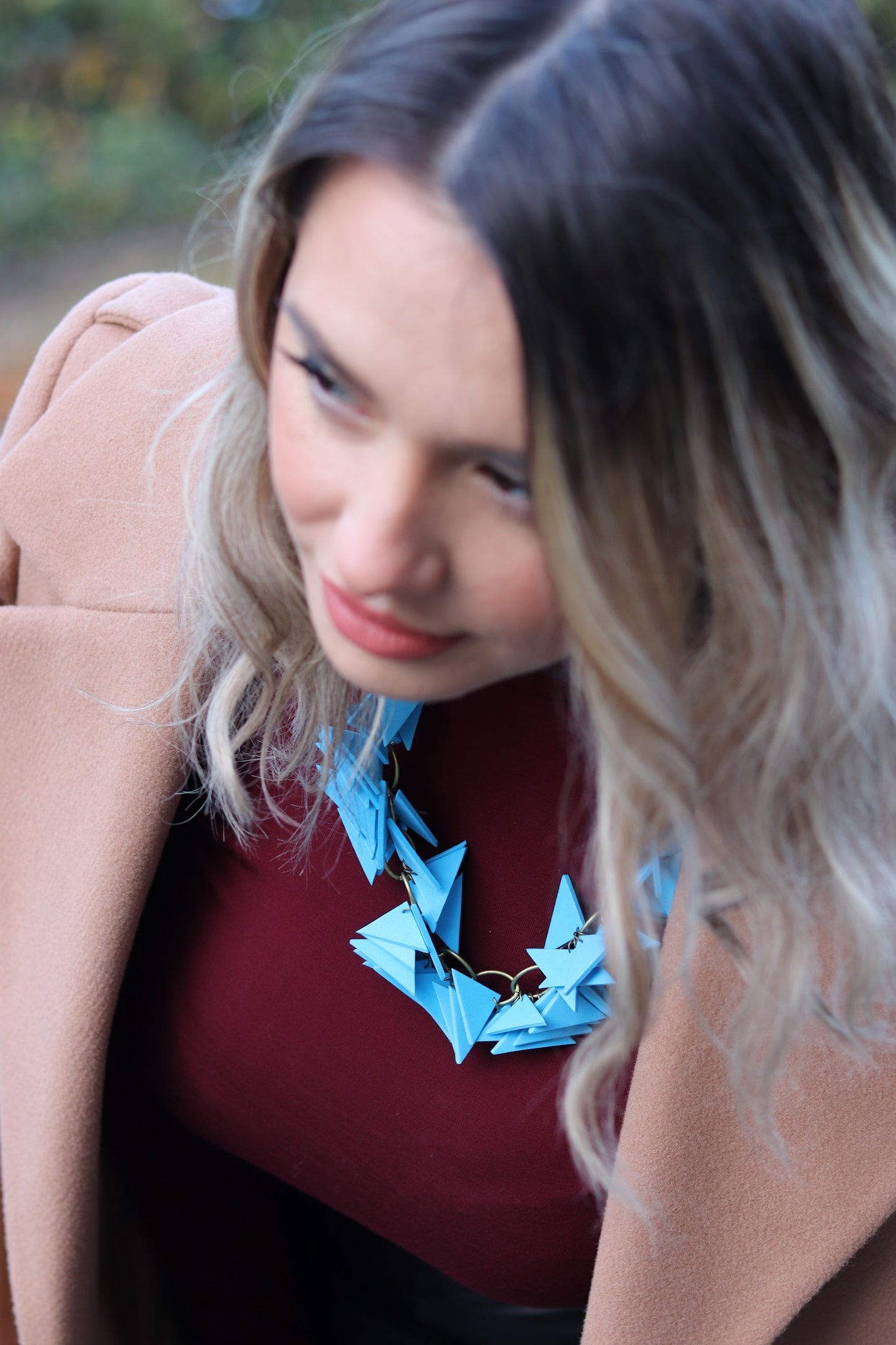 BLUE TRIANGLES SOFT NECKLACE