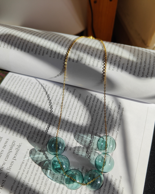 TURQUOISE  BUBBLES NECKLACE