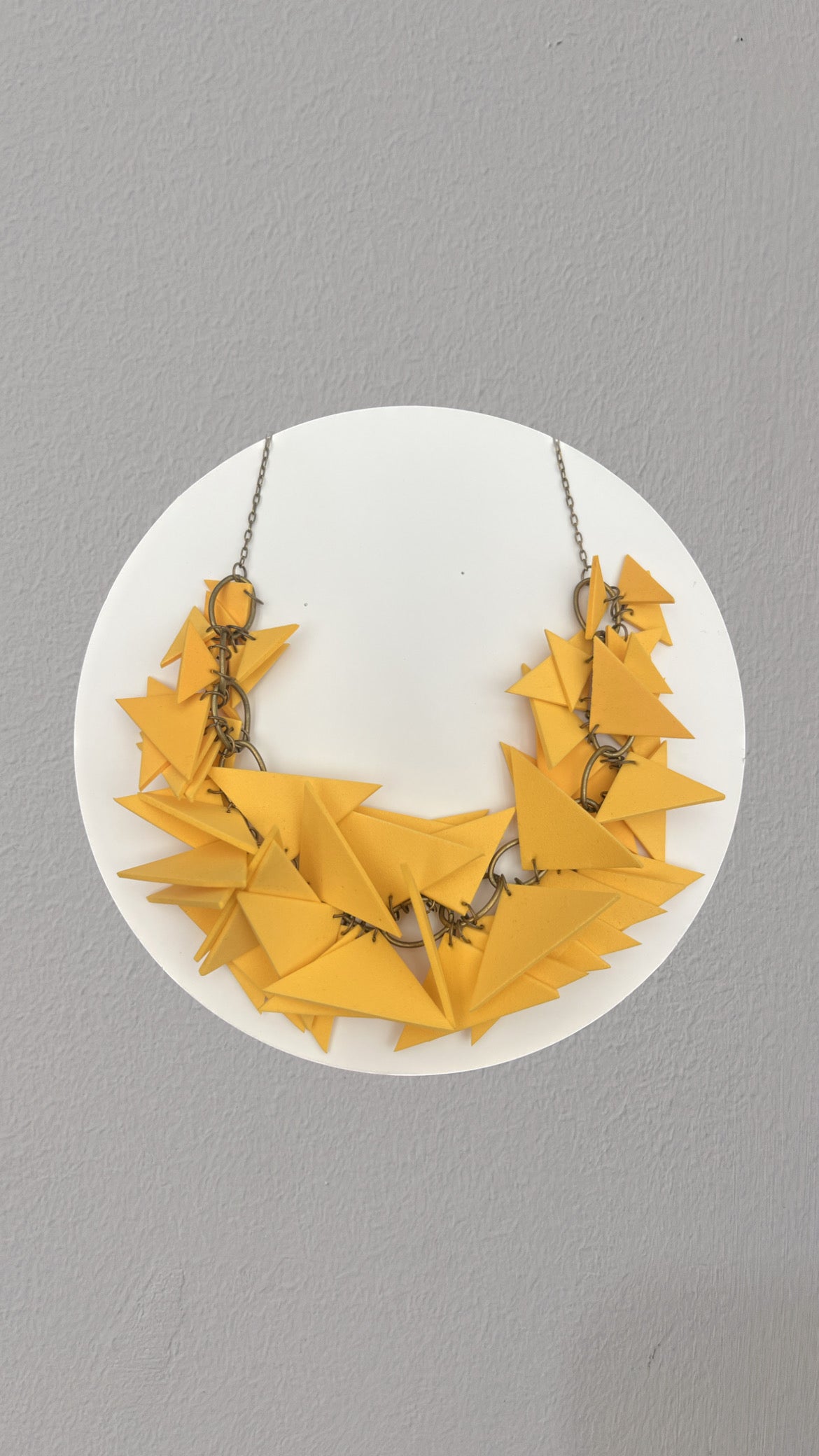 IN AND OUT DARK YELLOW SOFT TRIANGLE NECKLACE