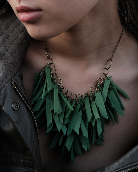 GREEN WATERFALL EXTREMELY LIGHT WEIGHT NECKLACE