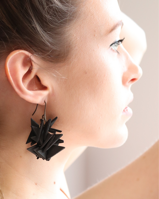 BLACK MEDIUM SOFT EARRINGS