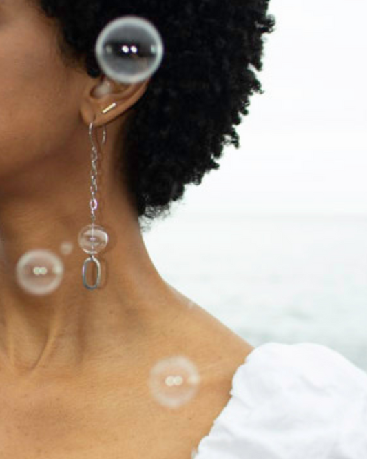 SILVER BUBBLE EARRINGS