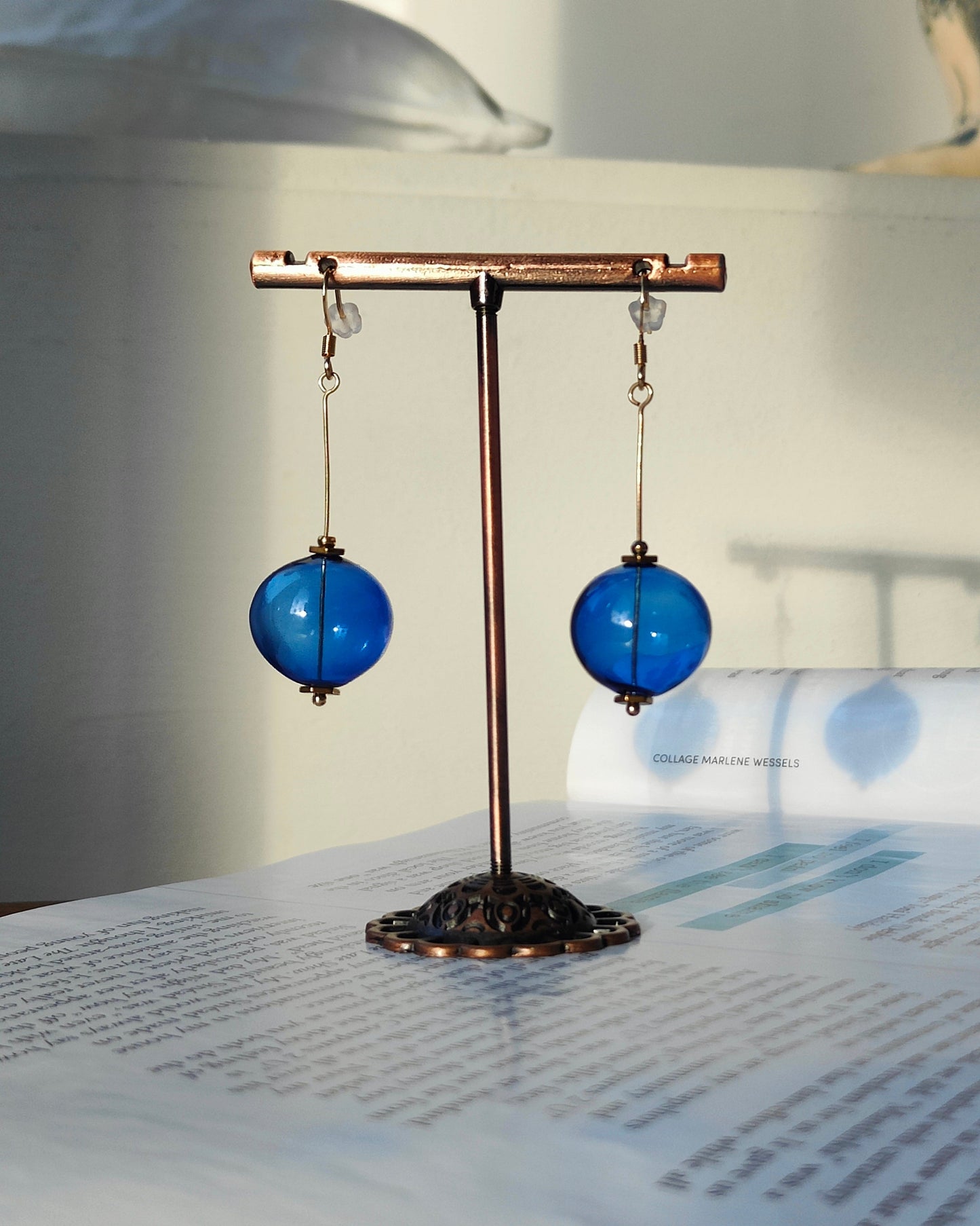 BLUE BUBBLE EARRINGS