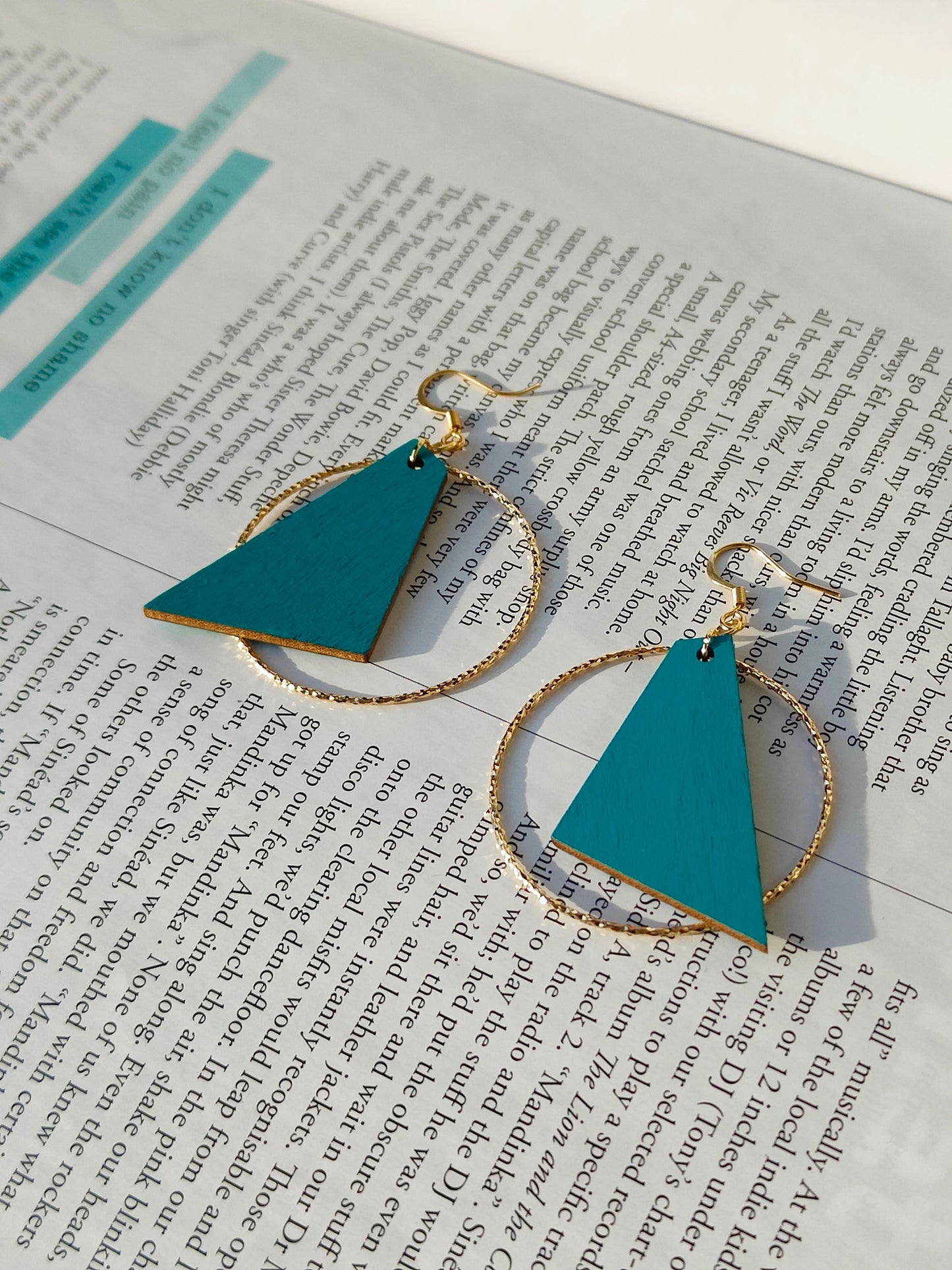 TURQUOISE TRIANGLE EARRINGS