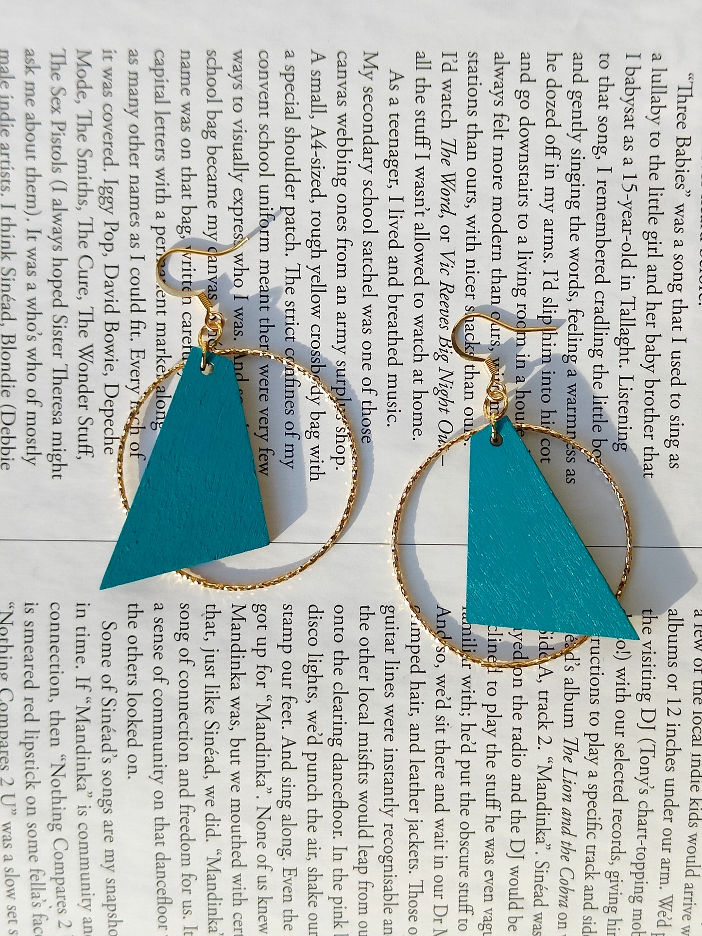 TURQUOISE TRIANGLE EARRINGS