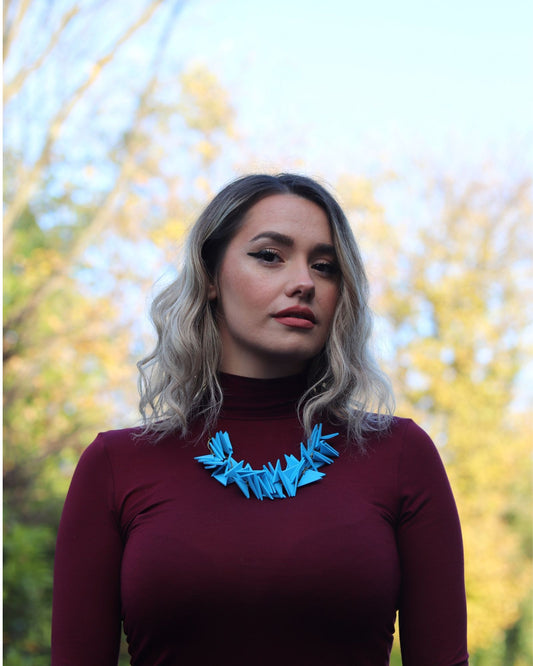 BLUE TRIANGLES SOFT NECKLACE