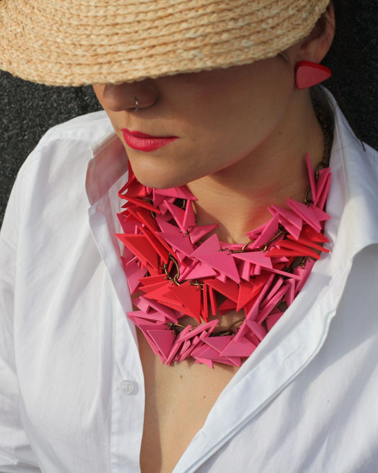PINK & RED TRIO SOFT NECKLACE