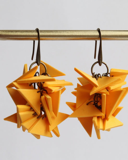 DARK YELLOW MEDIUM SOFT EARRINGS