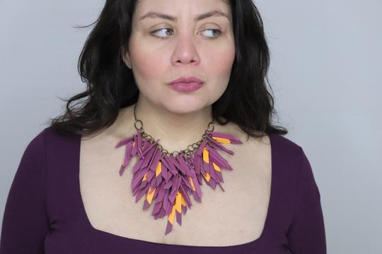 PLUM DIPPED EXTREMELY LIGHT WEIGHT NECKLACE