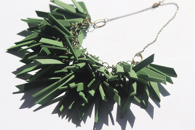 GREEN WATERFALL EXTREMELY LIGHT WEIGHT NECKLACE