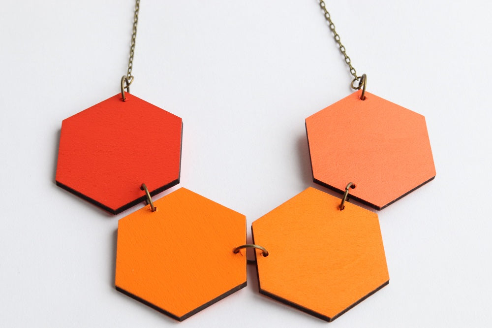 ONLY ORANGES REVERSIBLE NECKLACE
