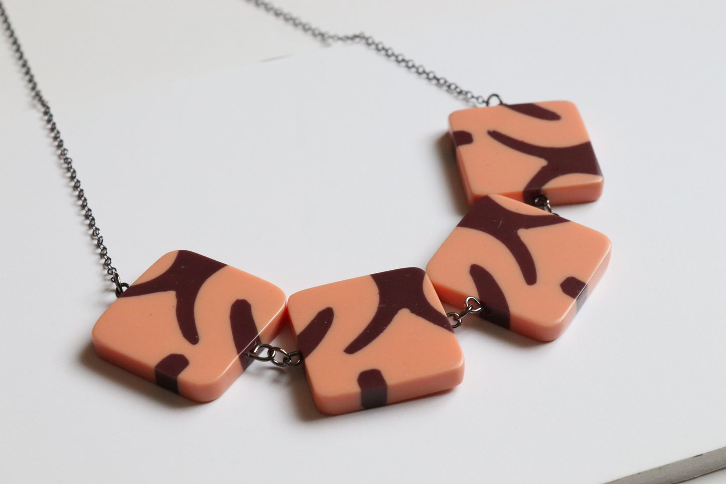 PINK PRINT NECKLACE