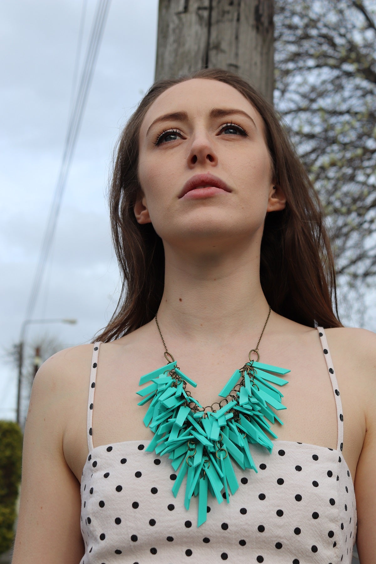 TURQUOISE WATERFALL EXTREMELY LIGHT WEIGHT NECKLACE